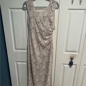 Lauren Ralph Lauren Beige Lace Maxi Dress